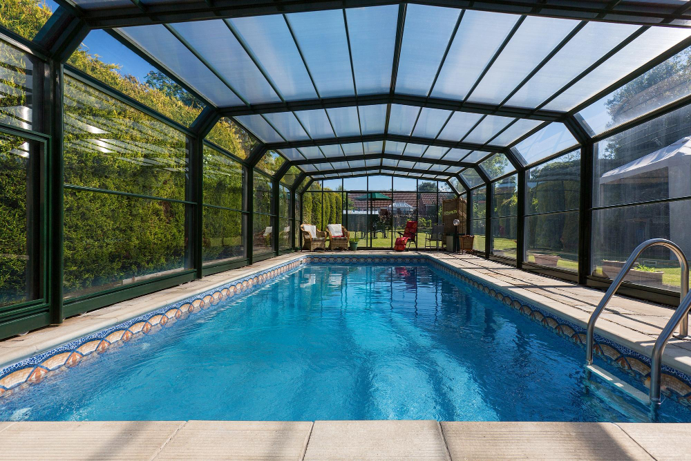 Pool cover indoor